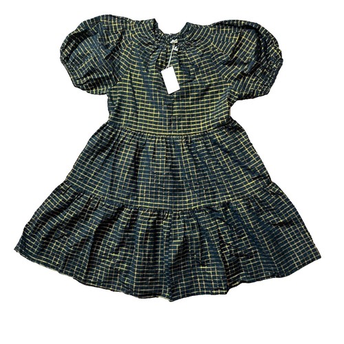 Ulla Johnson Women's Remy Ruffled Silk Chiffon Black Sheer Short