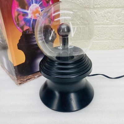 Plasma Globe 9'' Lamp w/ Touch & Sound Sensor Party Light Nebula w/ Box  WORKING 