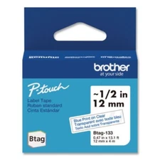 Brother International BTAG133 Genuine P-touch Btag Label Tapes, 0.47" X 13.1 Ft,