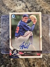 2018 Bowman Chrome Prospect Auto Joey Wentz #CPA-JW Atlanta Braves