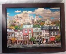 Michel Sylvain, "FAIT A LA MAIN" Colorful Bright Framed Art Canada 