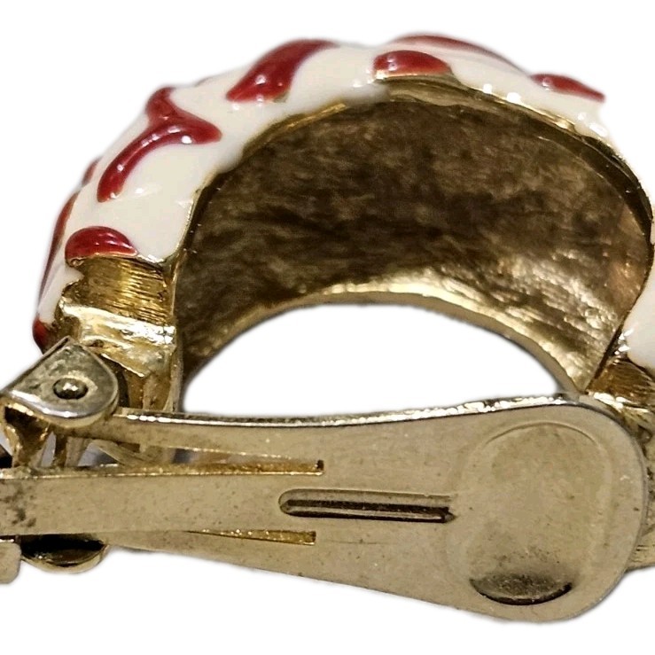 Kenneth Jay Lane Couture Enamel Coral Branch Hing… - image 13