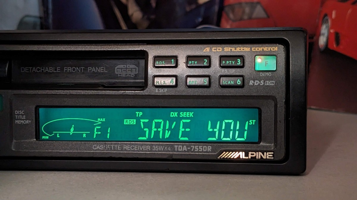 ALPINE TDA-7550J ヘッドユニット Alpine TDA-7550R Vintage Car Tape Player Radio 35W x4 Cd Shuttle