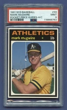 1991 MARK MCGWIRE PSA 9 MINT SCD MULTI-SPT PRICE GUIDE ATHLETICS LOW POP #33 RZC