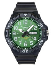 Casio Analog Resin Strap Green Dial Quartz MRW-210H-3BV 100M Men's Watch