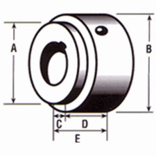 X Series Weld Hub 1- 1/2" Round Bore RBX1-12 HX1-1/2 Keyway 3/8" x 3/16"