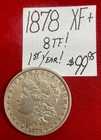 1878 Morgan Silver Dollar (XF+) Extra Fine+! 8TF! 1st Year! ENN Coins