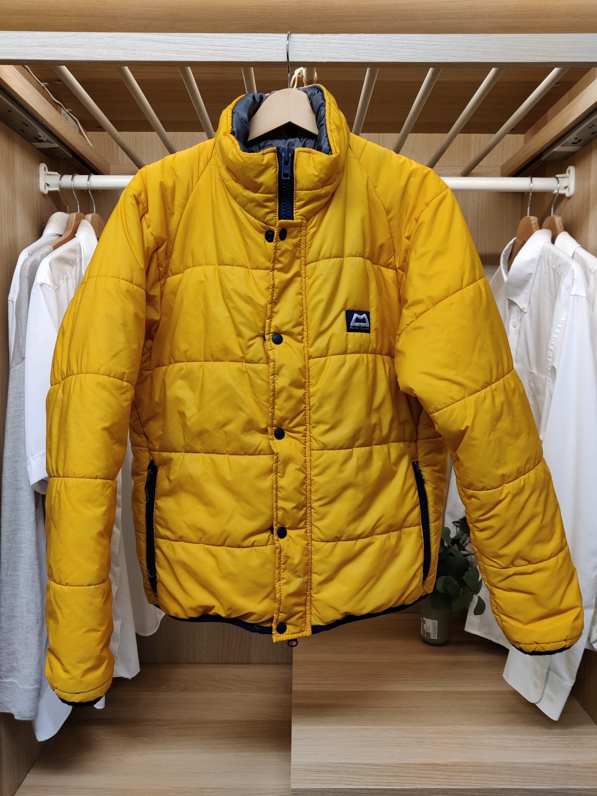 Coat Small Yellow Zip Up Padded Puffer Mens Winter Snow
