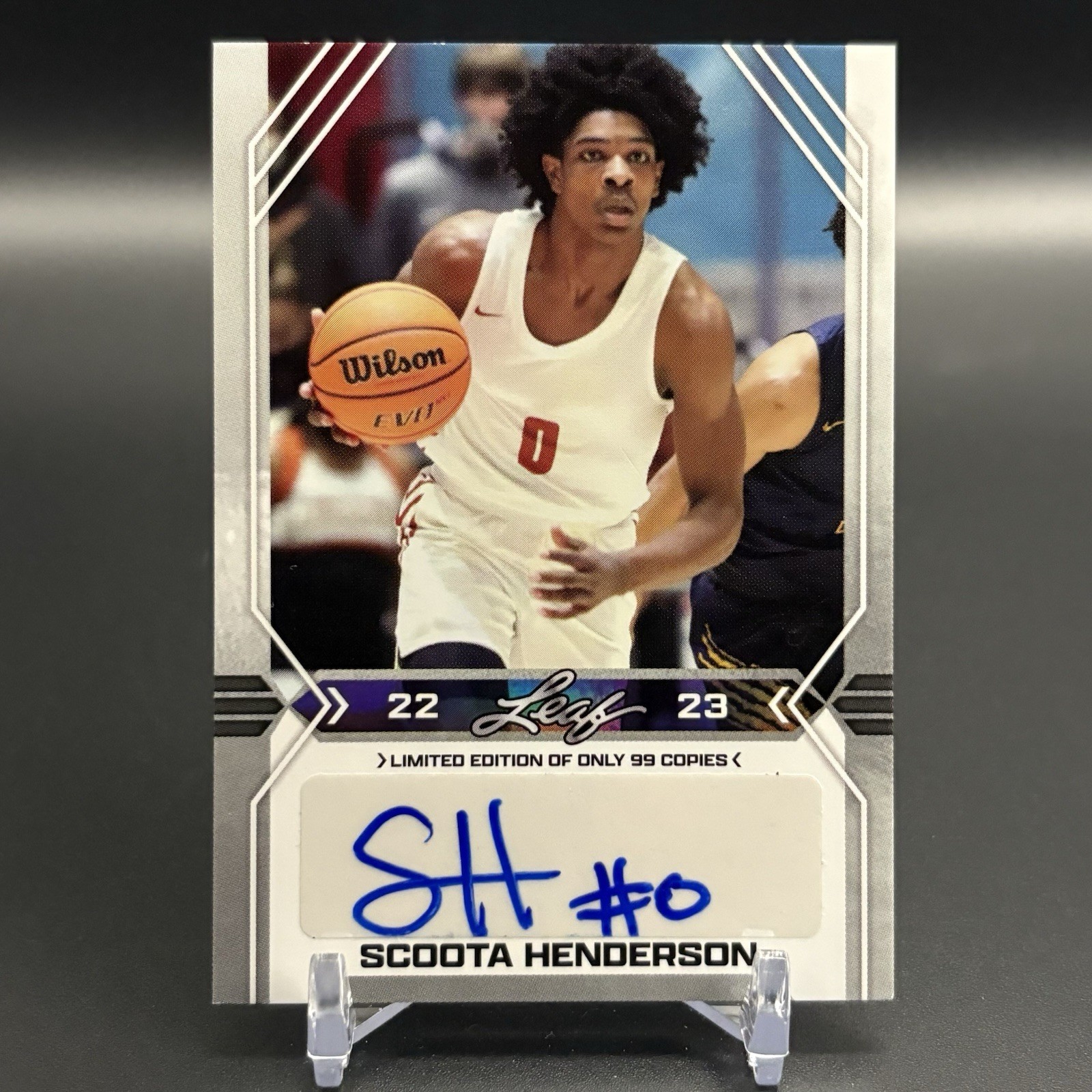 2022-23 Leaf Limited Edition #BA-SH1 Scoot Henderson Auto RC /99