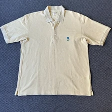 JW Anderson Uniqlo Polo Shirt Size M Men’s Pastel Yellow Embroided Flower