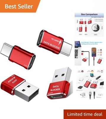 2025 Upgrade: USB Data Blocker Set with High-Speed Charging & Hacking Prevention
