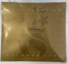 1996 Atlanta Olympics Coca-Cola Olympic History Photo Calendar XXVI Olympiad
