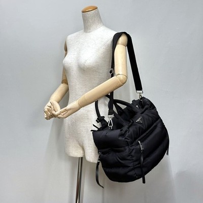 む*ん様 オークション　PRADA tessuto bomber 訳あり　未使用 Prada Tessuto Bomber Bag Black Nylon | eBay