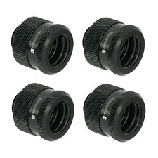 Barrow G1/4" to 14mm Hard Tubing Compression Fitting, Black, 4-pack