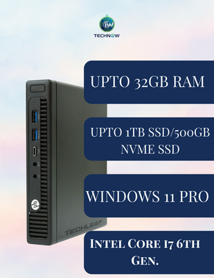HP Mini Desktop PC i7, up to 32GB RAM, 1TB SSD NVMe, Windows 11