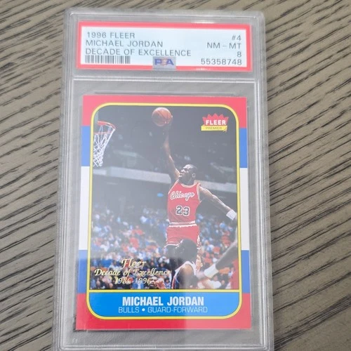 1996 Fleer Jordan PSA 8