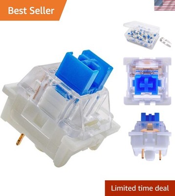 Blue Switches- 65 Pack, 3-Pin Clicky Tactile 50gf Dustproof RGB Switches - MX...