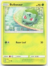 Shining Legends Bulbasaur 1/73 NM Pokemon Common Tcg Card