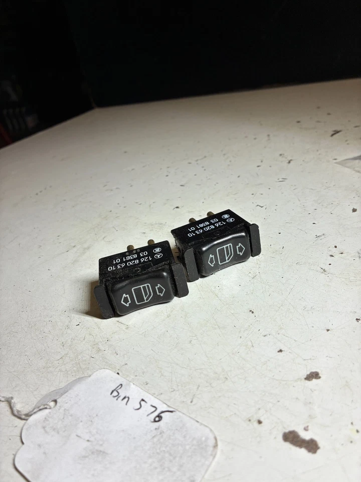 2 Rear Power Window Switch 2 PCS 1268206310 84-93 Mercedes Benz W201 190D 190E - Image 4 of 4