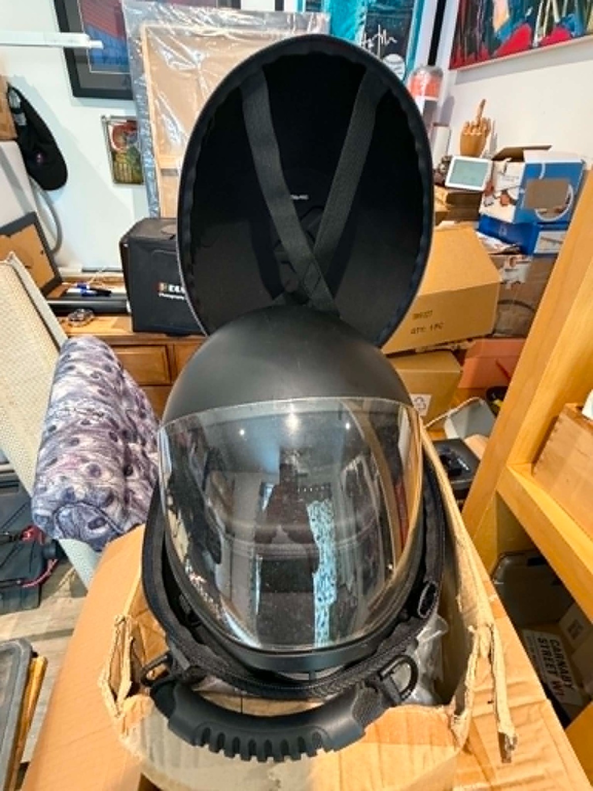 Cookie G3 XXL Skydiving Fullface Helmet Black  COMPLETE WITH Exo Helmet Case