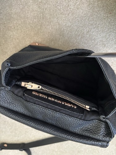 ALEXANDER WANG Marion Prisma Black Pebbled Leather Crossbody Bag - Picture 10 of 11