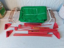 Vintage Subbuteo Table Soccer Mat & Accessories Goal Posts Football Game
