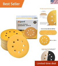 50-Pack 5-Inch 600-Grit Hook and Loop Sanding Discs for Smooth Finishes
