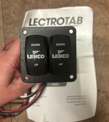 Lenco Double Rocker Switch Kit Single Actuator Systems 12vDC & 24vDC SLC Series