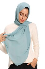 Txameru Hijab for Women Chiffon Hijab Scarfs for Women Long Shawl Dusty Green