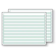 2-Ply 14-7/8'' x 11" (W x H) Standard Carbonless 13# Computer Paper, 1/2" Green