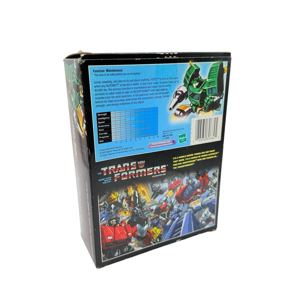 Hasbro Transformers G1 2003 polipasto conmemorativo serie V TRU reedición solo en caja Foto 3 de 4