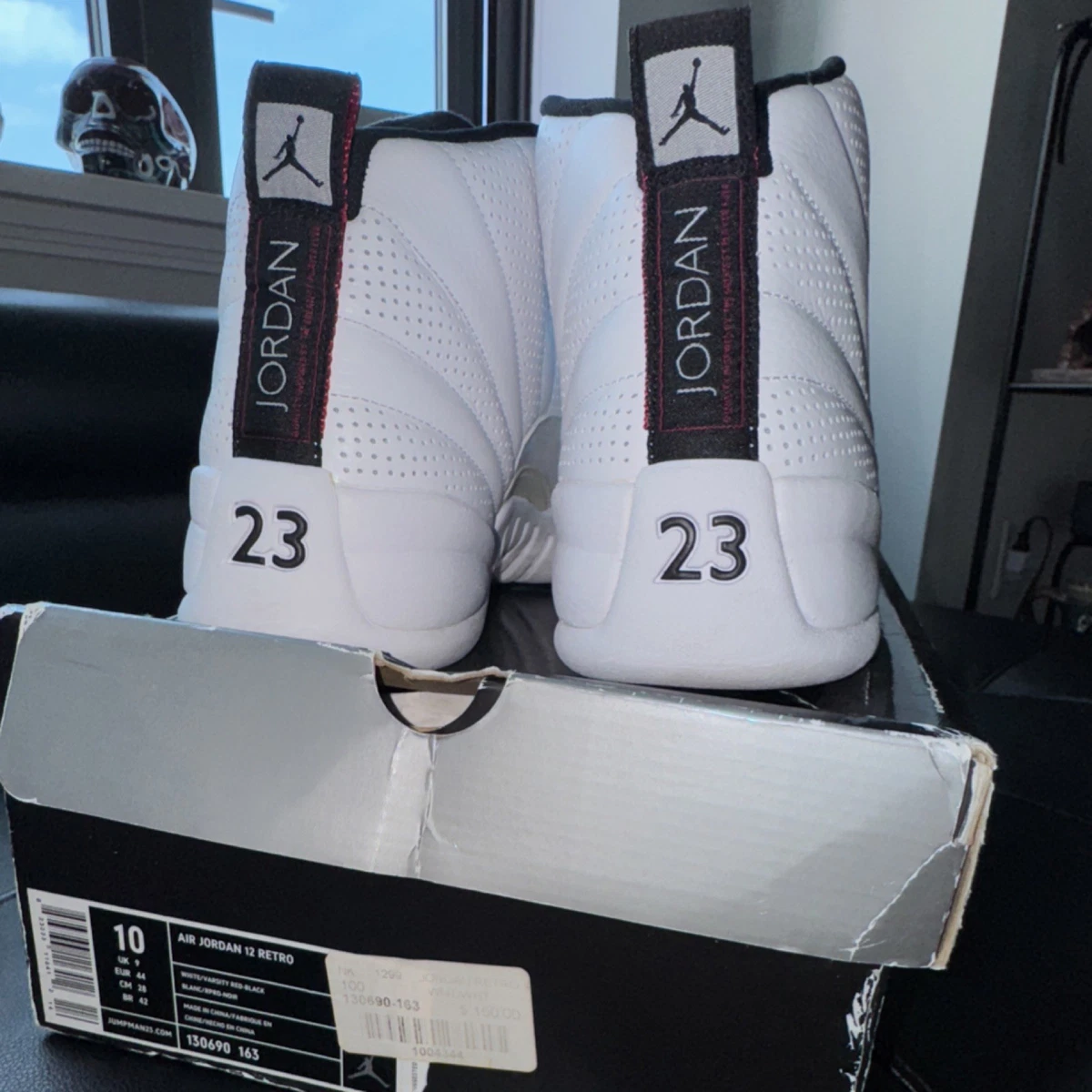 Air Jordan 12 Retro Rising Sun Flu Game White Red Black Mens 10 OG Box 130690163 Size 10 - Jordan 12 Retro Mid Flu Game 886916604125| eBay main image 4