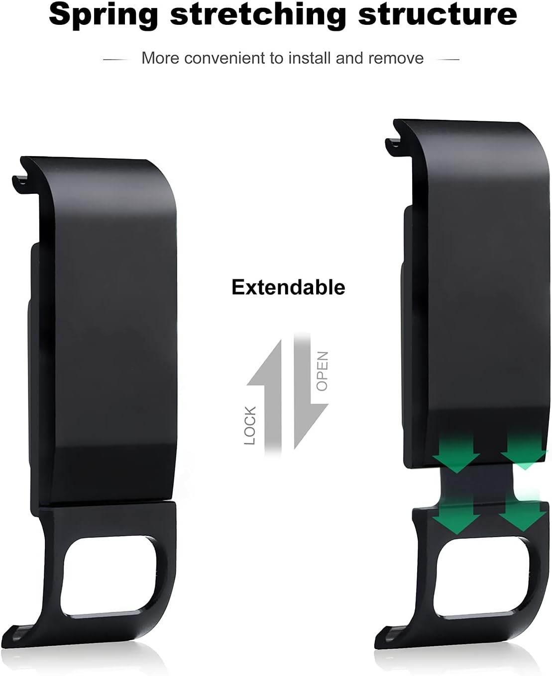 SOONSUN Aluminum Side Door Cover for Gopro Hero 8 Black Removable Replacement Ba