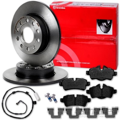 brembo BREMSSCHEIBEN 259mm + BELÄGE HINTEN passend für MINI R55 R56 R57 R58 R59