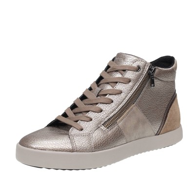 Geox Blomiee - Atmungsaktive Sneaker aus Leder Sand - Größe 39 [25,4 cm] Schuhe