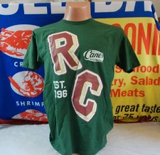 RAISING CANES Varsity Logo t Shirt Men's Large Employee Work tee CHICKEN FINGERS