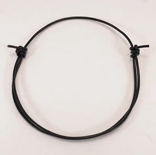 Black or Brown Leather 3mm Adjustable Unisex Cord Surfer Choker Necklace