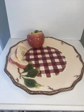 Vintage Style Eyes by Baum Bros Apple 3-D fruit cheese Collector Plate