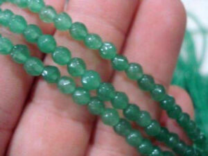 2x4mm Natural Faceted Green Emerald Gemstone Loose Beads 15"