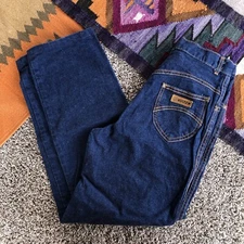 Vintage 60s Gitano Jeans Womens Size 8 (25 x 26) High Rise Straight Leg Denim