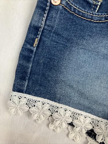 Jordache Denim Shorts With Lace Girl's Size 5t Adjustable Waist. - Picture 4 of 8