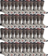 60 Pairs SOCKS'NBULK Unisex Kids Winter Thermal Extreme Weather Boot Socks 6-8