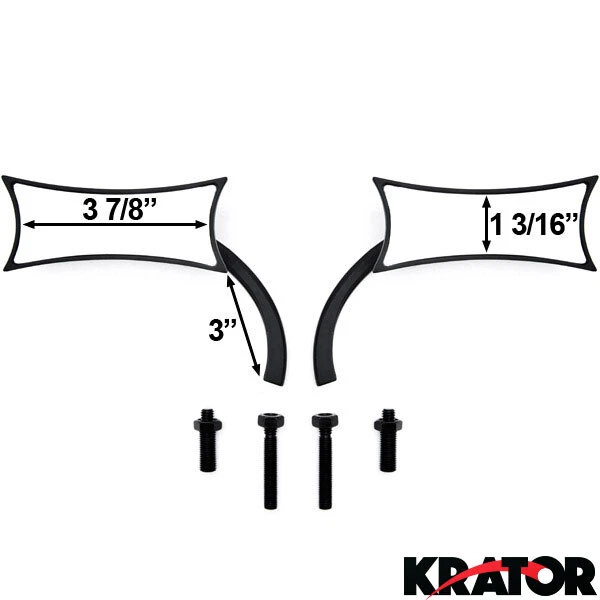 Espejos retrovisores retorcidos negros + pernos para Honda VT Shadow Ace Classic 500 700 750 1100 Foto 2 de 3