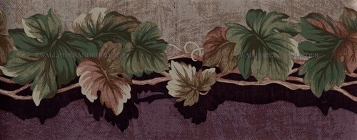 Albert Van Luit Leaves Wallpaper Border Designer Luxury Metallic Green 15'x6.75" - Picture 2 of 3