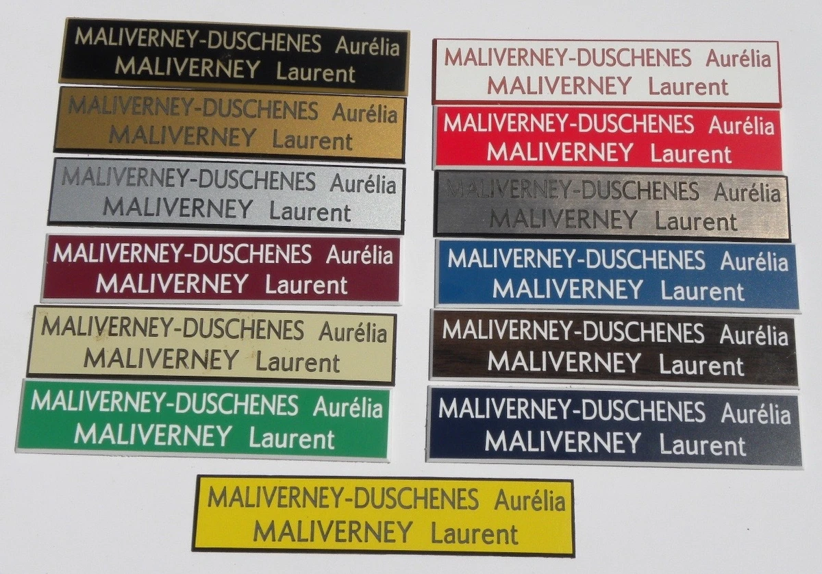 PLAQUE BOITE AUX LETTRES AVEC NUMERO - 100x25mm - Argent - 2 lignes - Bricolage PLAQUE BOITE AUX LETTRES AVEC NUMERO - 100x25mm - Argent - 2 lignes - Bricolage