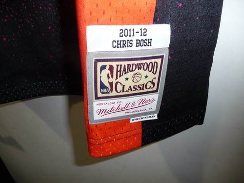 NWT NBA MIAMI HEAT CHRIS BOSH JERSEY # 1 MITCHELL&NESS HARDWOOD CLASSICS SIZE XL - Picture 5 of 6