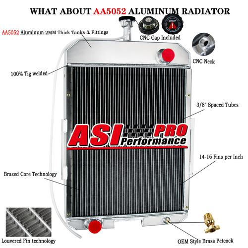 4 Row Radiator Fit Case IH 806 826 856 1026 1206 1256 391931R91 ...