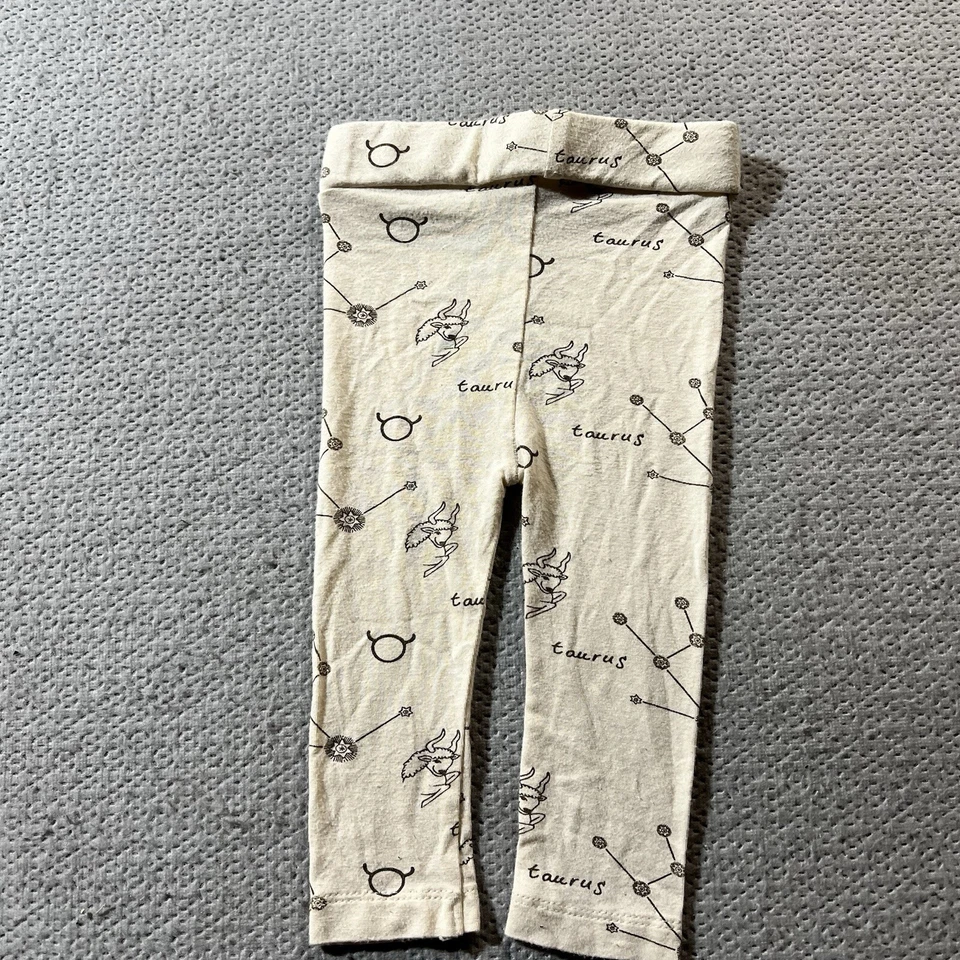 Pantalones Kate Quinn Bambú Colección Tauro Novedad Estampado Crema 6-12 Meses Usados en Excelente Condición Foto 4 de 4