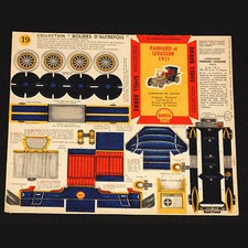 MAQUETTE BOLIDES D'AUTREFOIS 19 - TACOT SHELL BERRE CARTON PANHARD LEVASSOR 1911