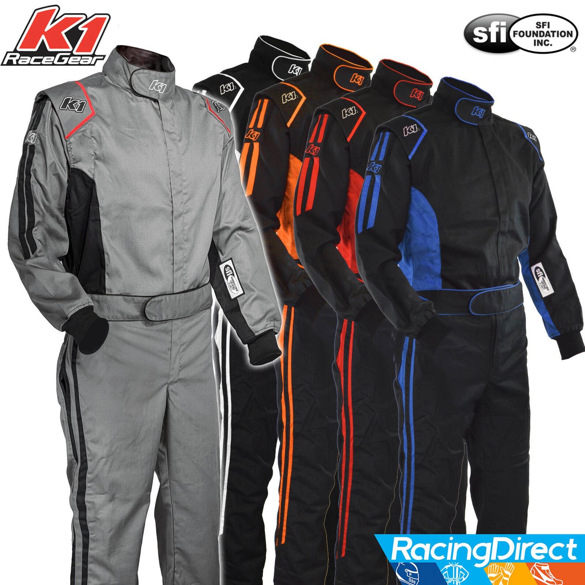 K1 - Challenger SFI-1 Auto Racing Suit - Nomex Style Fire - SFI 3.2A/1 Rated
